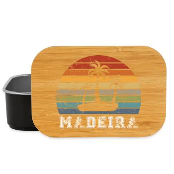 Madeira Portugal Vintage Design - Lunch Box - Schwarz - Vorne