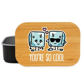 Drôle de vague de chaleur, glaçons cool Vous êtes si cool - Boîte à goûter - noir - Devant