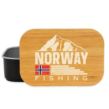 Norvège Fishing Angler Fishing Tour - Boîte à goûter - noir - Devant
