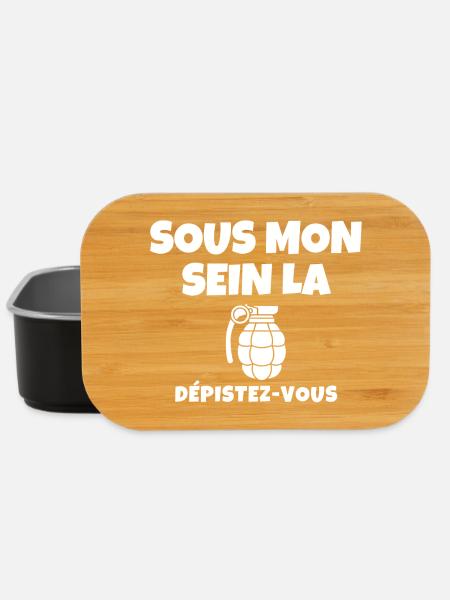 cancer, cancer du sein, octobre rose - Boîte à goûter - noir