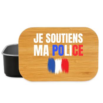 police, policier, gendarme - Boîte à goûter - noir - Devant
