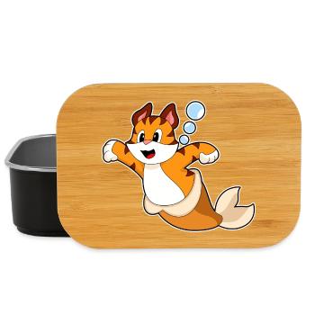 Tiger Mermaid - Lunch Box - black - Front