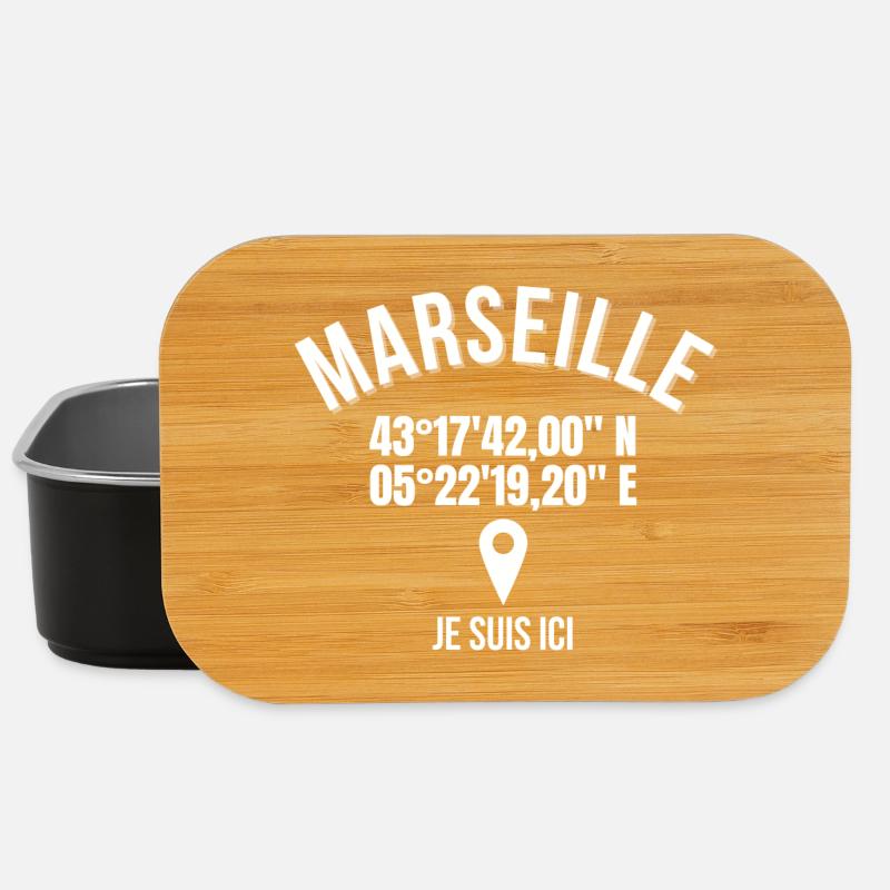 Marseille, Marseille humour, je suis Marseillais - Boîte à goûter - noir