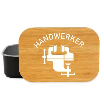 Werkzeuge Handwerker Schraubstock Symbol icon Logo - Lunch Box - Schwarz - Vorne