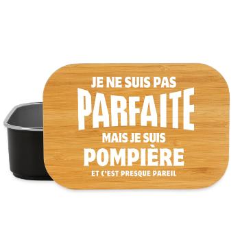 pompière, je suis pompière - Boîte à goûter - noir - Devant