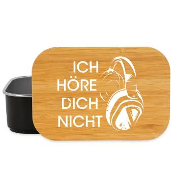 ich höre dich nicht kopfhörer zocker zocken game - Lunch Box - Schwarz - Vorne