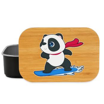 Panda Snowboarder Snowboard - Boîte à goûter - noir - Devant
