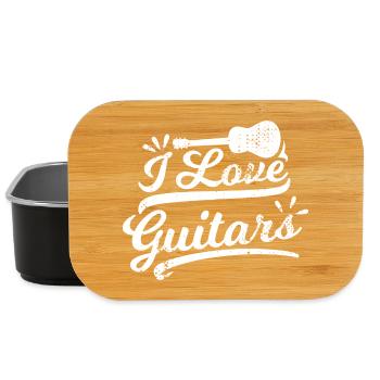 I Love Guitars - Lunch Box - black - Front