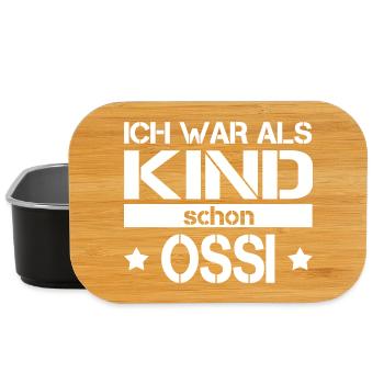 Ich war als Kind schon Ossi | Ostalgie Spruch - Lunch Box - Schwarz - Vorne