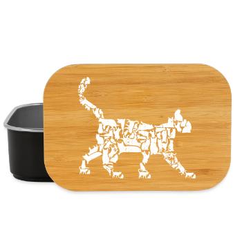 Dessin de chat - Boîte à goûter - noir - Devant