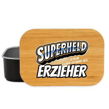 Superheld, clever getarnt als Erzieher - Lunch Box - Schwarz - Vorne