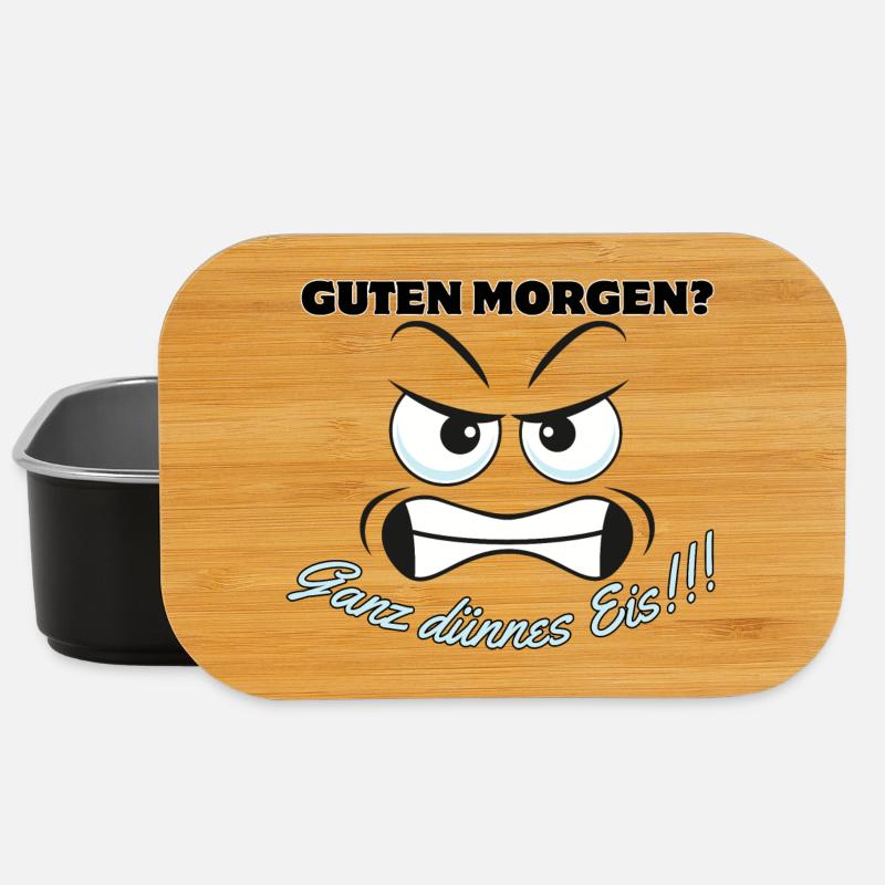 Angry Polar Bear Motif with Saying - Lunch Box - black