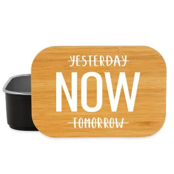 Yesterday Now Tomorrow Gestern Jetzt Morgen - Lunch Box - black - Front