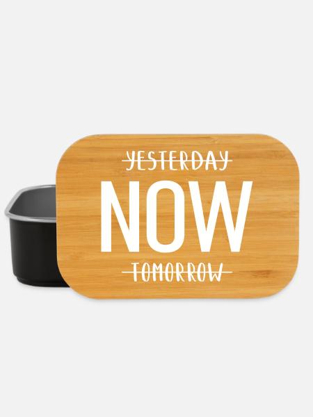 Yesterday Now Tomorrow Gestern Jetzt Morgen - Lunch Box - black