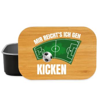 Mir reichts, ich geh Kicken - Lunch Box - Schwarz - Vorne