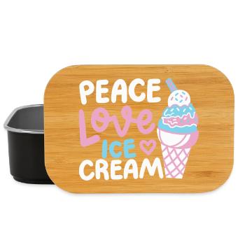 Eiscreme Eisliebhaber - Lunch Box - Schwarz - Vorne