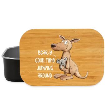 Droll kangaroo with koala bear Good Time - Lunch Box - black - Front