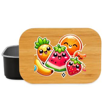 Colorful Fruit Party Style - Lunch Box - black - Front