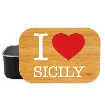I LOVE SICILY Sizilien - Lunch Box - black - Front