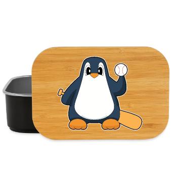 Penguin Baseball Baseball Bat - Lunch Box - black - Front