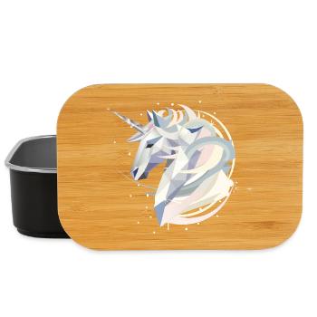 Magisches geometrisches Einhorn in Pastellfarben - Lunch Box - Schwarz - Vorne