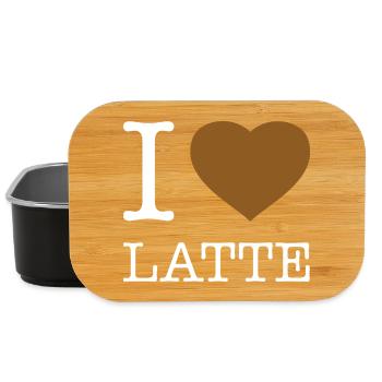J’ADORE LE LATTE - Boîte à goûter - noir - Devant