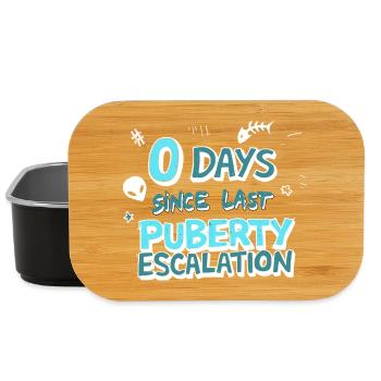 Pubertät Eskalation Lustiges Shirt - Lunch Box - Schwarz - Vorne
