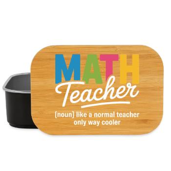 T-shirt d’illustration coloré pour professeur de mathématiques - Boîte à goûter - noir - Devant