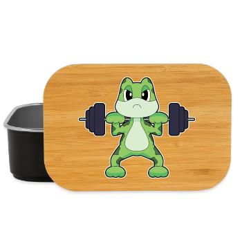 Frosch Bodybuilder Langhantel Bodybuilding - Lunch Box - Schwarz - Vorne