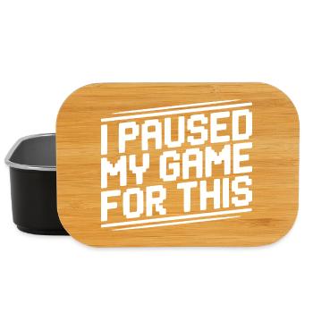 Ich habe mein Spiel dafür pausiert - Lunch Box - Schwarz - Vorne