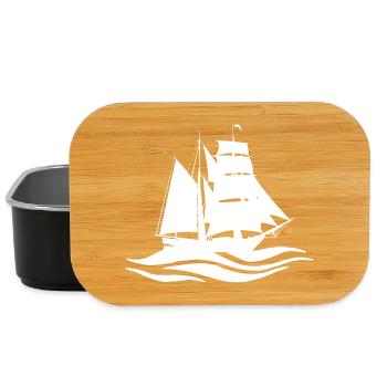 White boat and journey - Lunch Box - black - Front