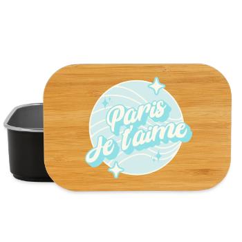 Paris I Love You Pastellblau - Lunch Box - Schwarz - Vorne