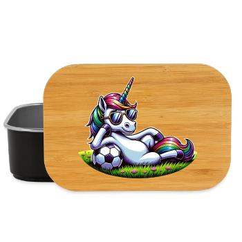 Unicorn Football Rainbow Casual Sunglasses - Lunch Box - black - Front