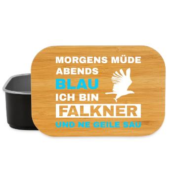 Falknerei Falkner Falknerin Beizjagd Greifvogel - Lunch Box - Schwarz - Vorne