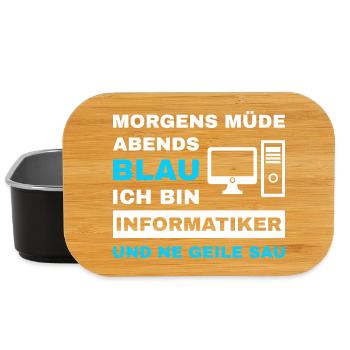 informatiker Programmierer Admin Sprüche Lustig - Lunch Box - Schwarz - Vorne