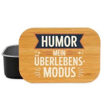 Humor – My Survival Mode | Funny saying - Lunch Box - black - Front