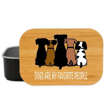 Dogs Are My Favorite People - Lunch Box - black - Front