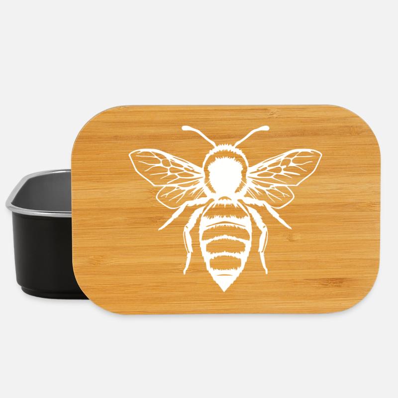 Biene Honigbiene Imker Geschenk - Lunch Box - Schwarz
