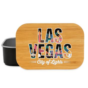 Las Vegas City of Lights – Retro Casino - Lunch Box - black - Front