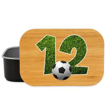 NR. 12 NUMMER 12 FUßBALL 12. GEBURTSTAG - Lunch Box - Schwarz - Vorne
