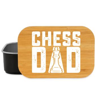 Chess Dad Design Chess Father - Boîte à goûter - noir - Devant