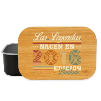 10 Years 2016 Vintage Retro Birthday - Lunch Box - black - Front