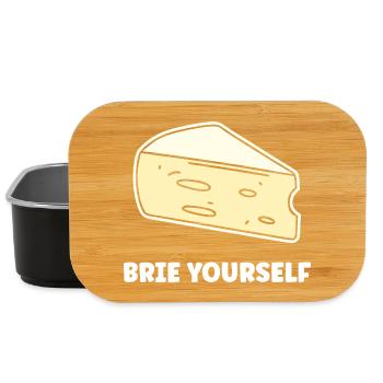 Humour fromage brie - Boîte à goûter - noir - Devant