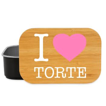 I love cake - Lunch Box - black - Front