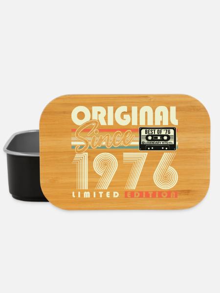 Original 1976 Jahrgang Vintage Geburtstag Retro - Lunch Box - Schwarz