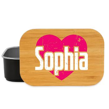 I Love Sophia Pink Heart I Love Sophia - Lunch Box - black - Front