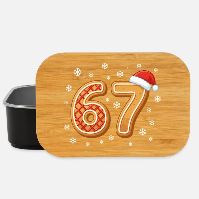 67 Weihnachten Lustiges Gingerbread 6 7 Santa Meme - Lunch Box - Schwarz