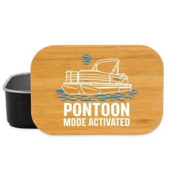 Pontoon Mode Activated Pontoon Boat Summer - Lunch Box - black - Front