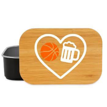 Herz Basketball Bier - Lunch Box - Schwarz - Vorne