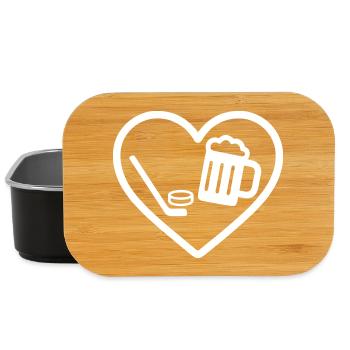 Heart Hockey Bier - Lunch Box - Schwarz - Vorne